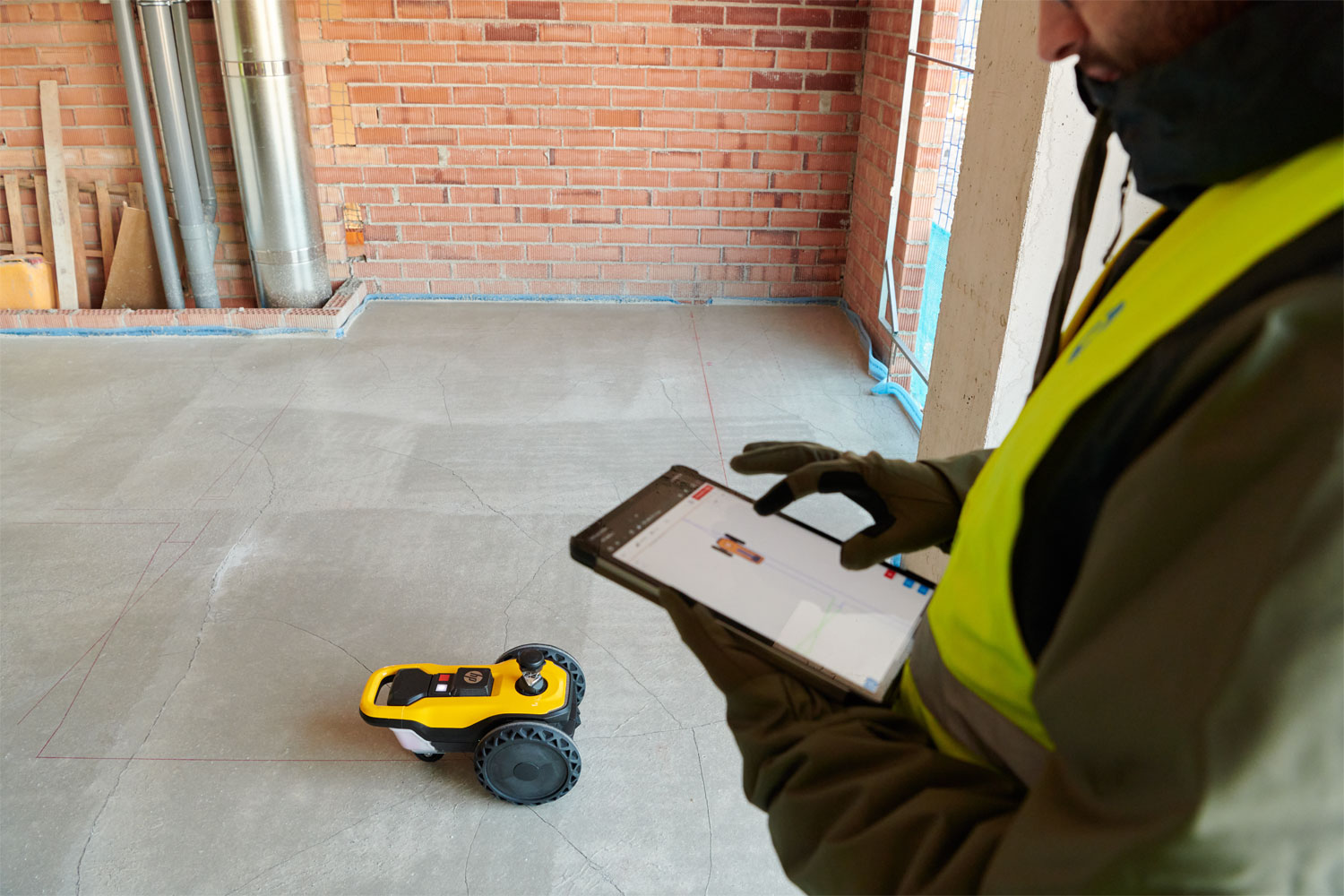 Roboter Drucker Baustelle Bau 