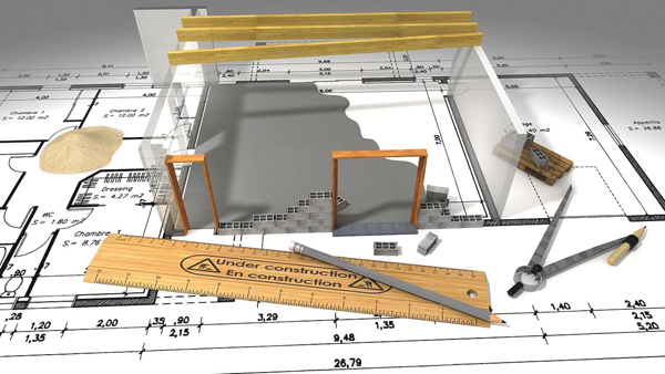 Planung Zeichnung Grundriss Modell