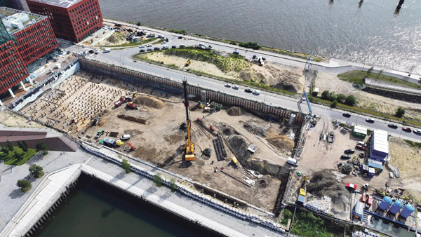 Luftbildaufnahme Hamburg Hafencity Luftbildaufnahme Baufeld Hafencity Hamburg