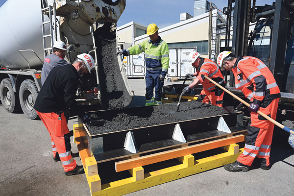 CO2 Reduzierter Beton Beton Mischer Arbeiter