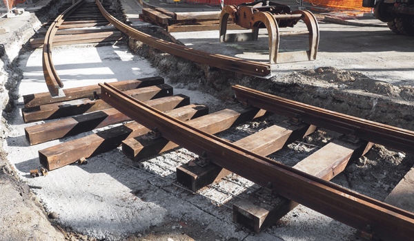 Zug Gleise Schienen Bau Reparatur Sanierung 