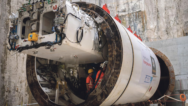 Hermine Bohrkopf Hamburg Tunnel Bohrer Bohrmaschine