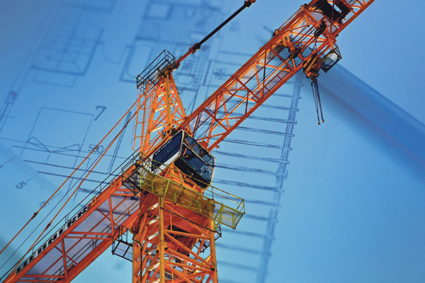 Kran Baustelle Kran Bau
