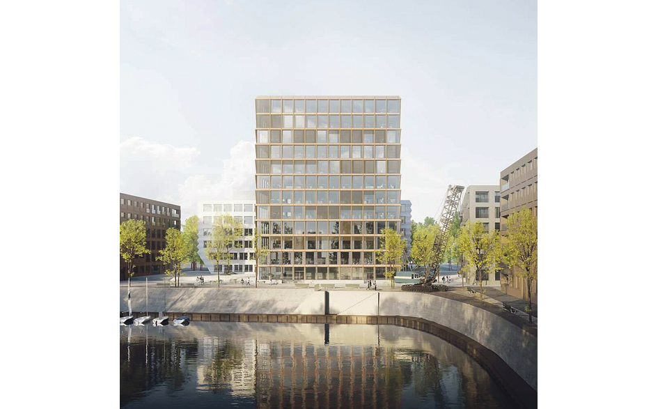 Projekt der UBM Development im Mainzer Zollhafen Timber Peak 