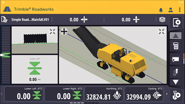 Fraesen Strassenrecycler Steuerungstechnik Trimble