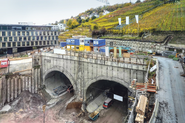 Tunnelbau Tunnel Bahn Gleis Bau 