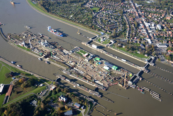 Nord-Ostsee-Kanal Bau der fünften Schleusenkammer am Nord-Ostsee-Kanal auf Kurs
