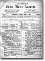 Layout - Norddeutscher Submissions-Anzeigers aus dem Jahr 1901.