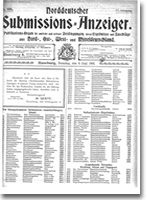 Layout - Norddeutscher Submissions-Anzeigers aus dem Jahr 1903.