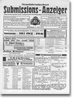 Layout - Norddeutscher Submissions-Anzeigers aus dem Jahr 1944.