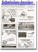 Layout - Submissions-Anzeigers aus dem Jahr 2000.
