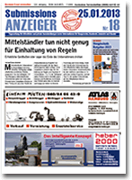 Layout - Submissions-Anzeigers aus dem Jahr 2013.