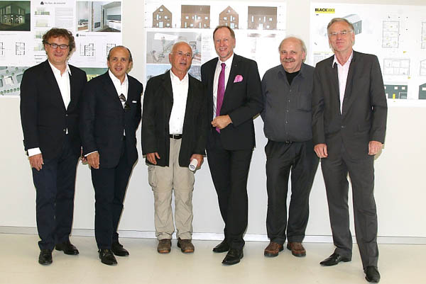 Die Jury des PSD Nord Zukunftspreises_vlnr_AndrÃ© Poitiers, Hadi Teherani, Prof. Wolff Mitto, Dieter Jurgeit; Prof. Reinhold Johrendt und Michael Rode.jpg